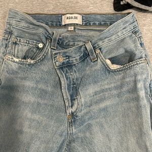 Agolde crisscrossed jeans
